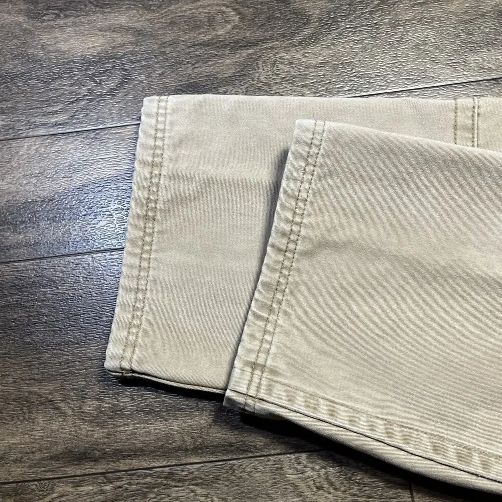 Orvis Double Knee Field Pants Mens 32x29 Beige Articulated Safari Gorpcore EUC